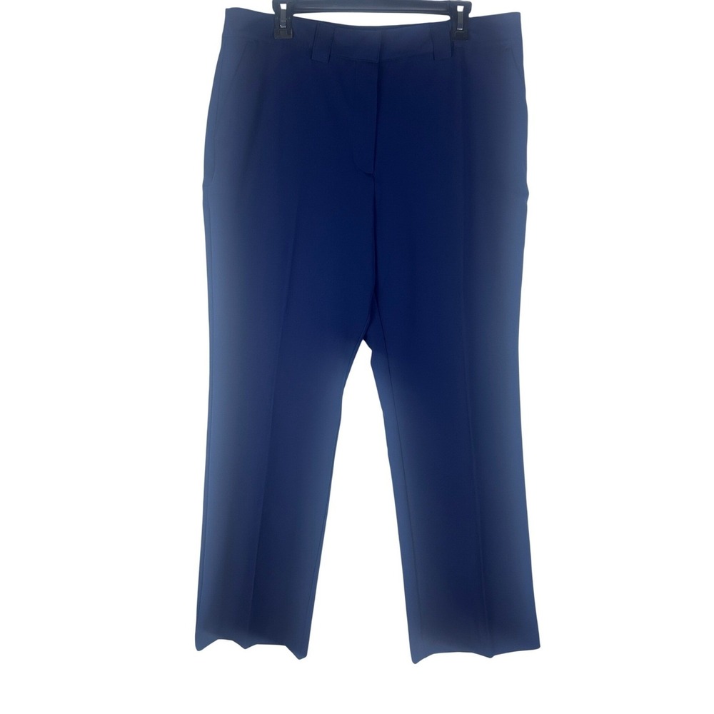 Worthington Womens Navy Blue High Rise Straight Leg Dress Pants Size 16 NWT
